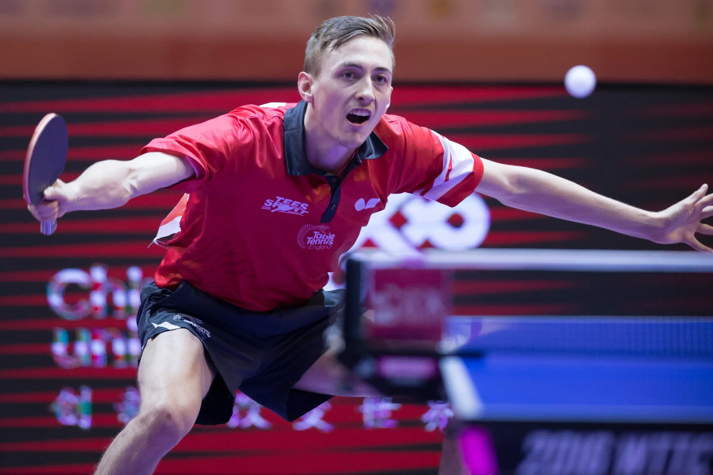 Liam Pitchford in table tennis competition