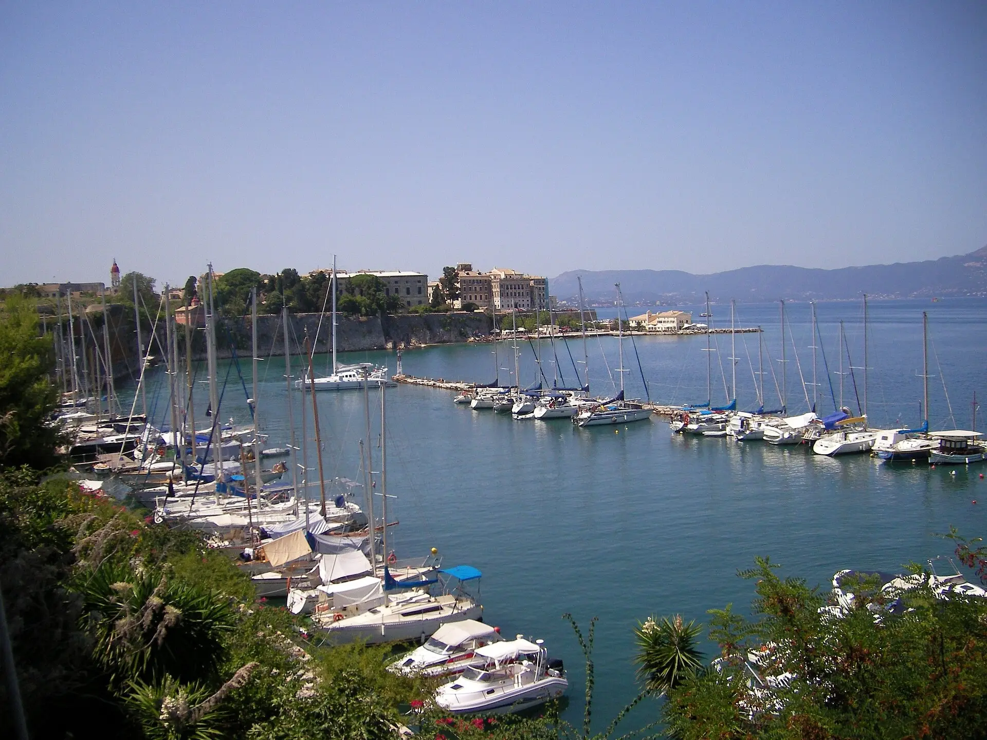 Yachts in the marina at Corfu, finish destination of the Brindisi–Corfu regatta