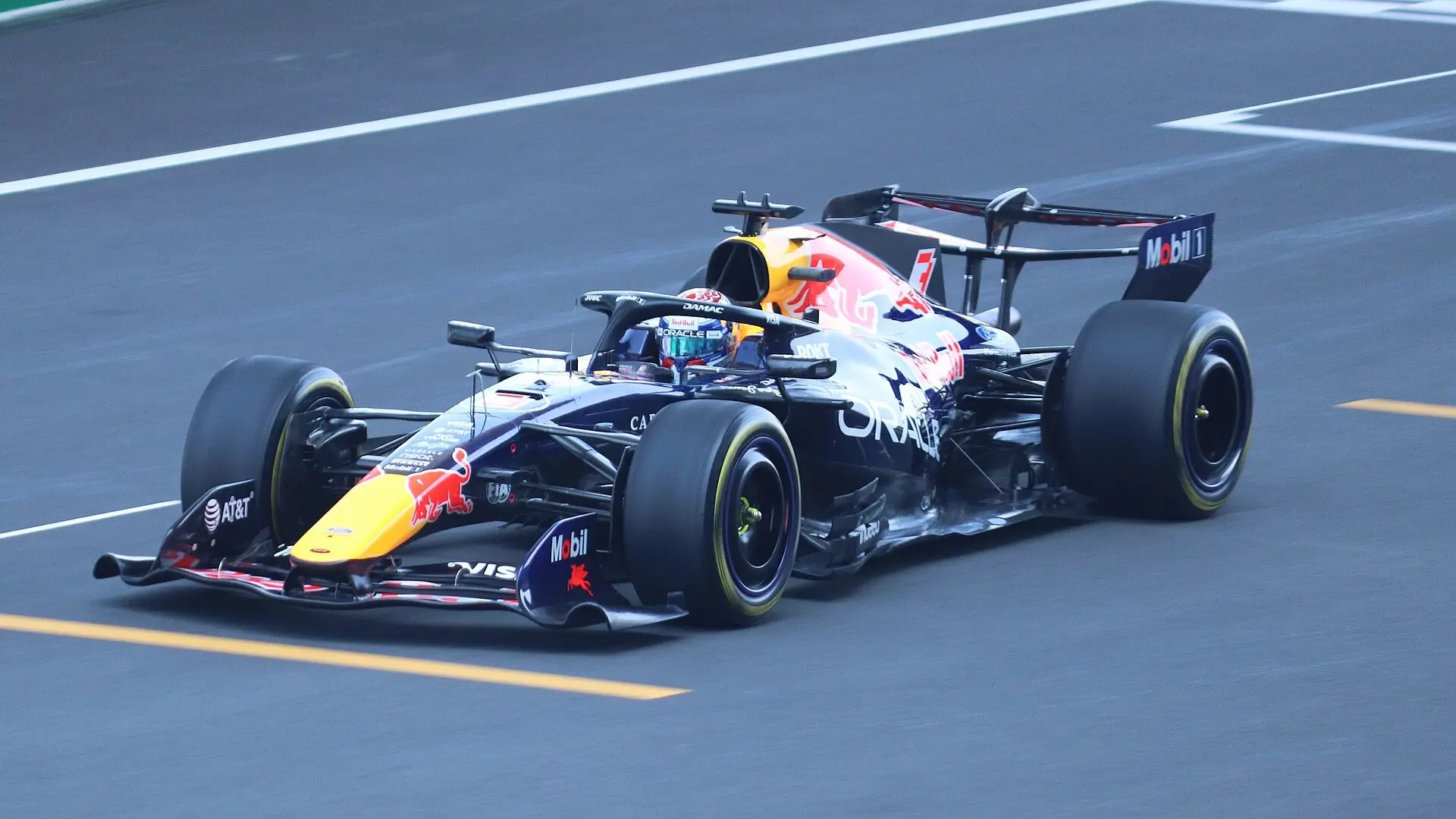 Max Verstappen driving the 2026 Red Bull Formula 1 car