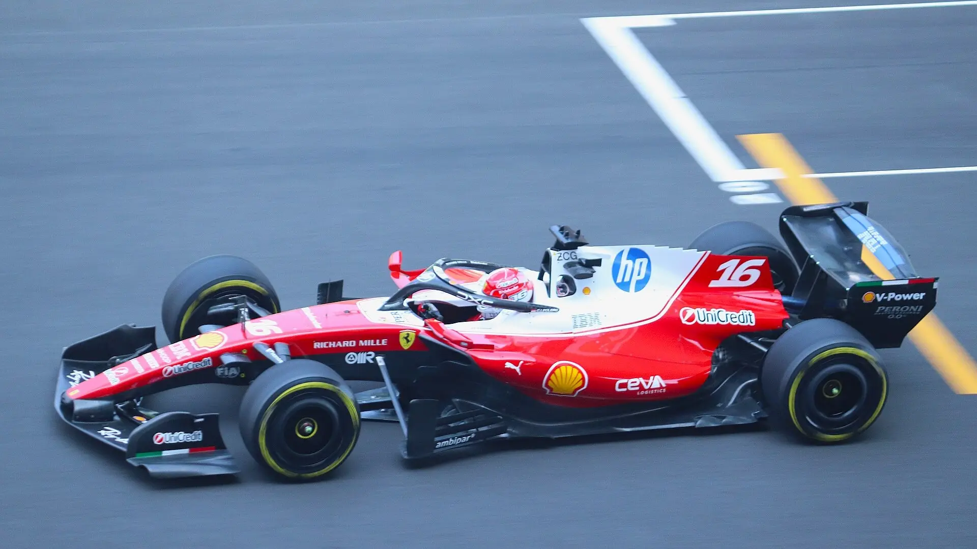 Charles Leclerc driving the 2026 Ferrari Formula 1 car