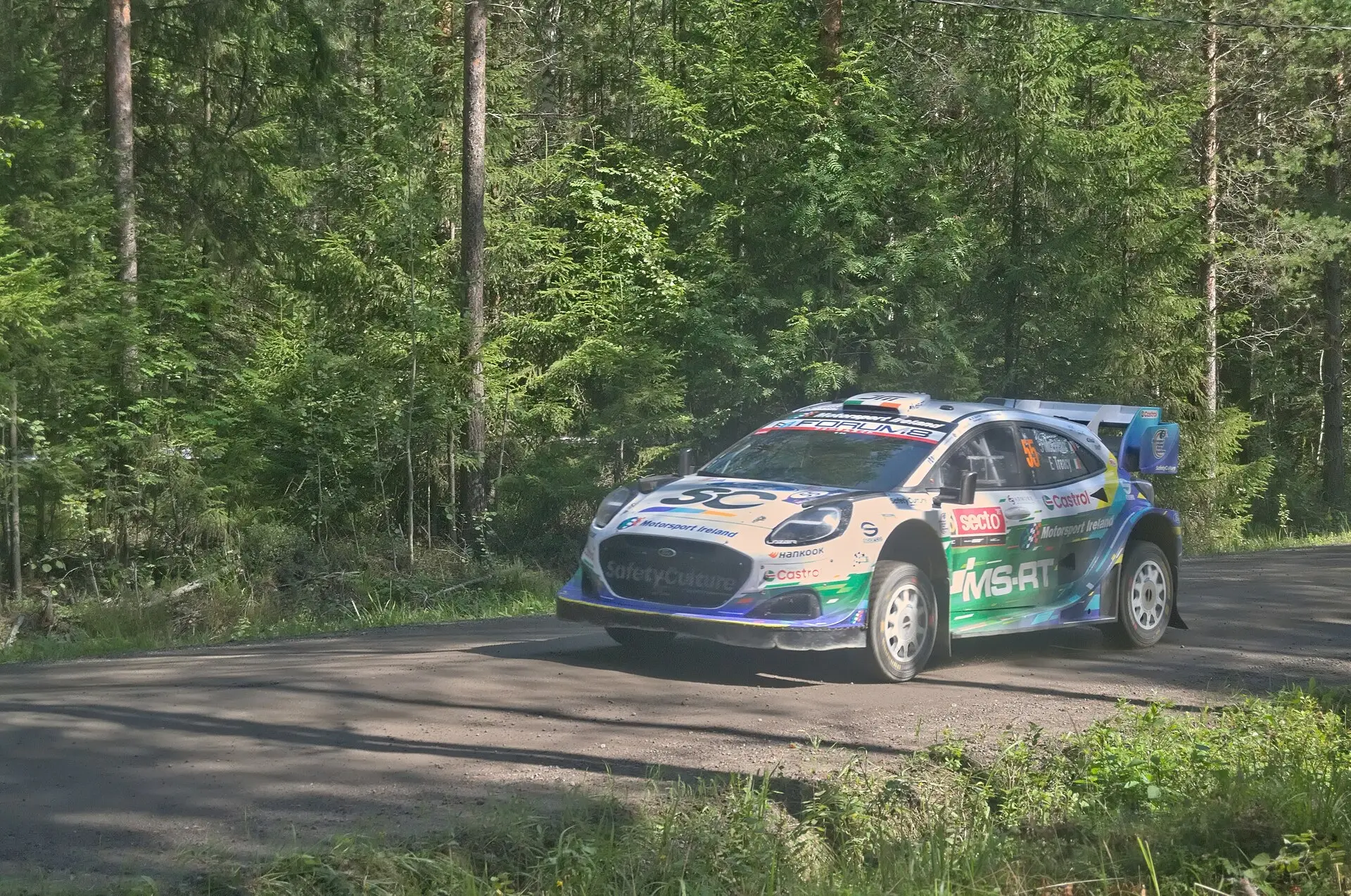 M-Sport Ford Rally1 car competing at Rally Finland in 2026