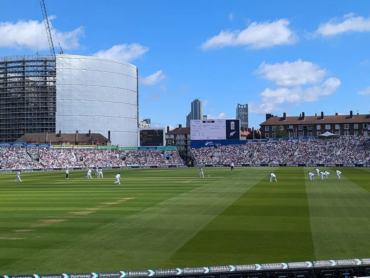 England and New Zealand during a men’s Test match