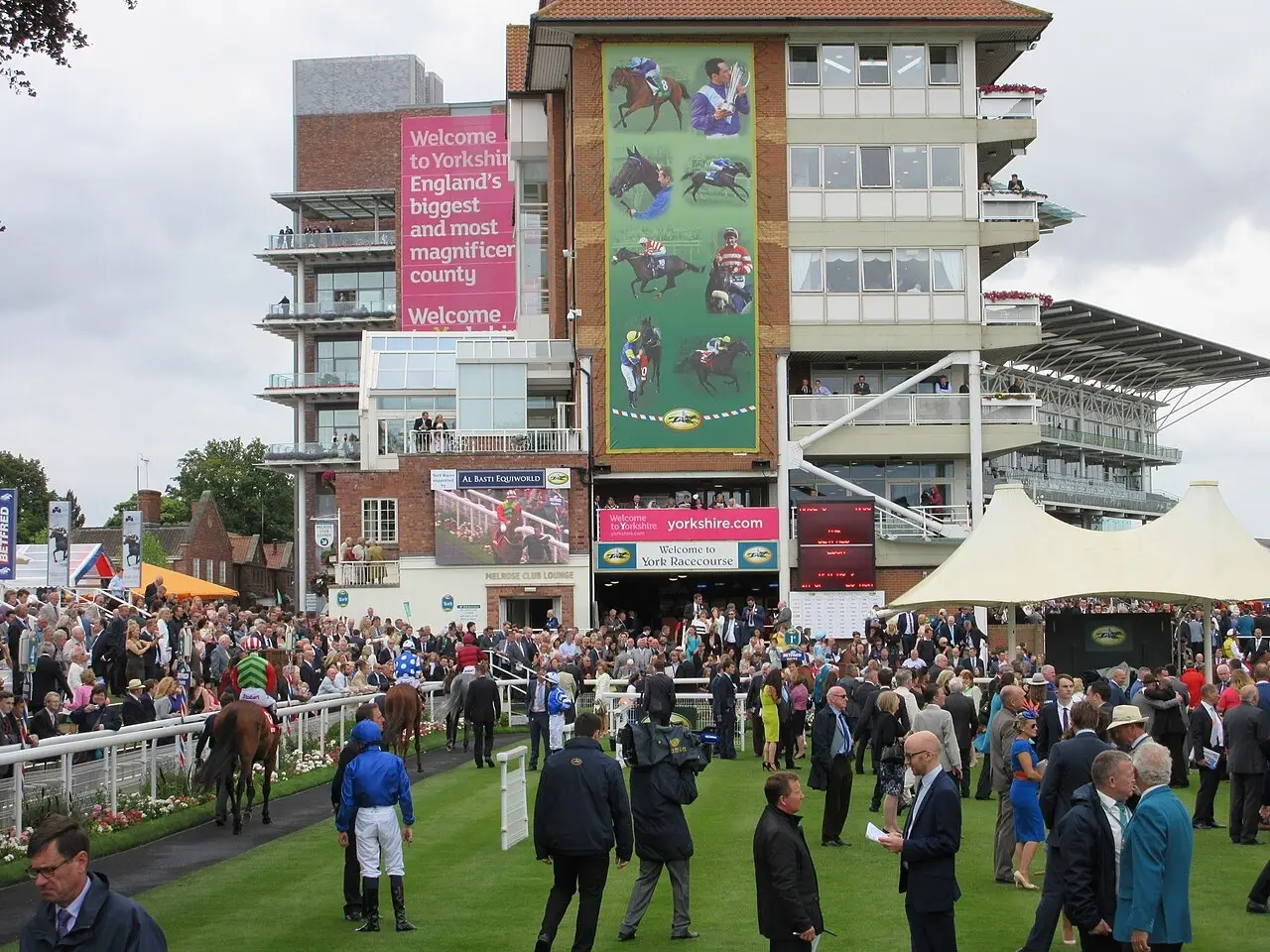 The parade ring at York Racecourse