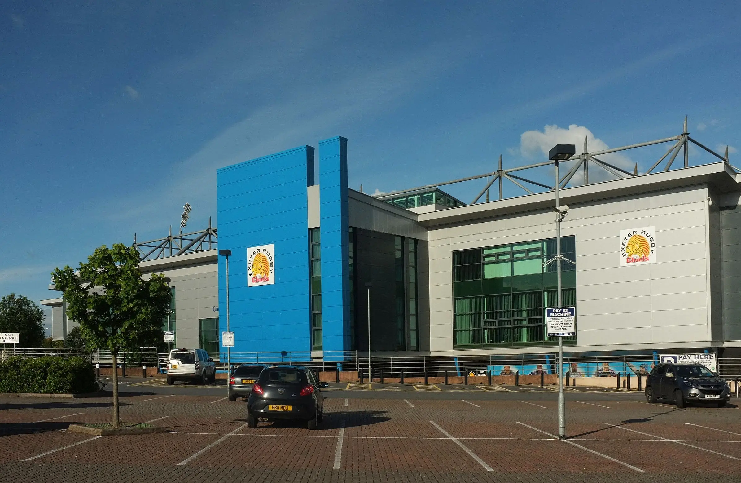 Sandy Park, home stadium of Exeter Chiefs