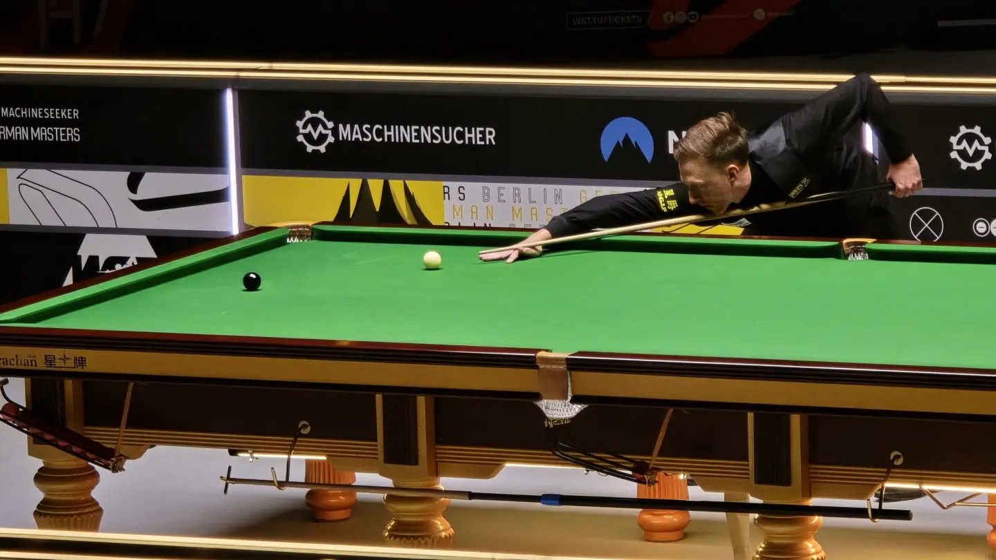 Judd Trump competing at a professional snooker event in 2026