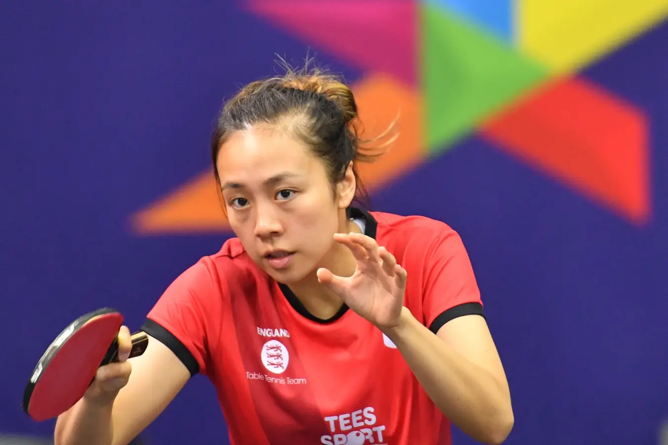 Great Britain player Tin-Tin Ho competing in table tennis
