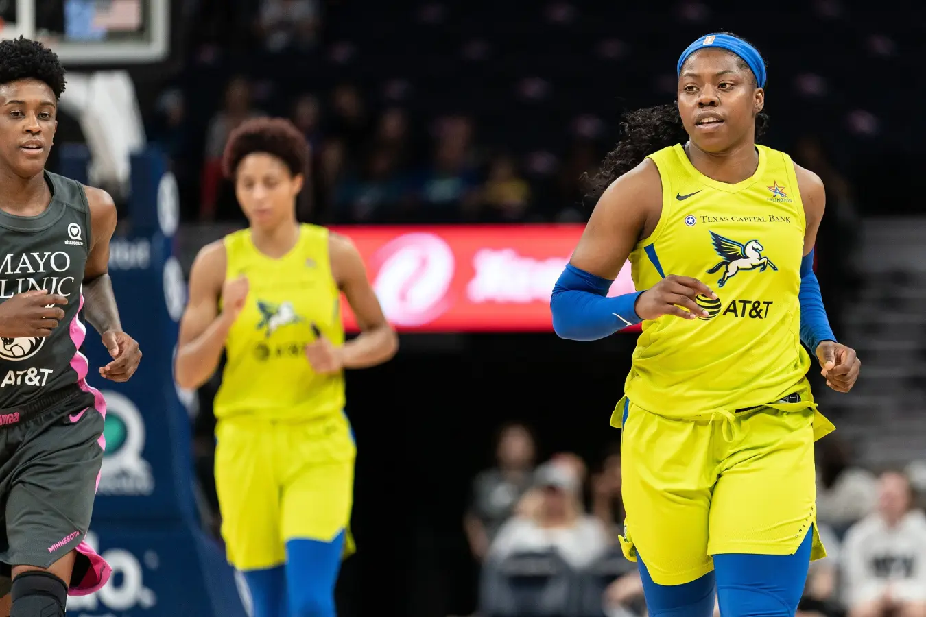 Arike Ogunbowale during a WNBA game