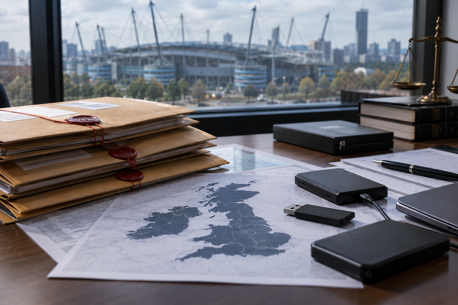 AI-generated editorial reconstruction of protected digital evidence connected with the UK