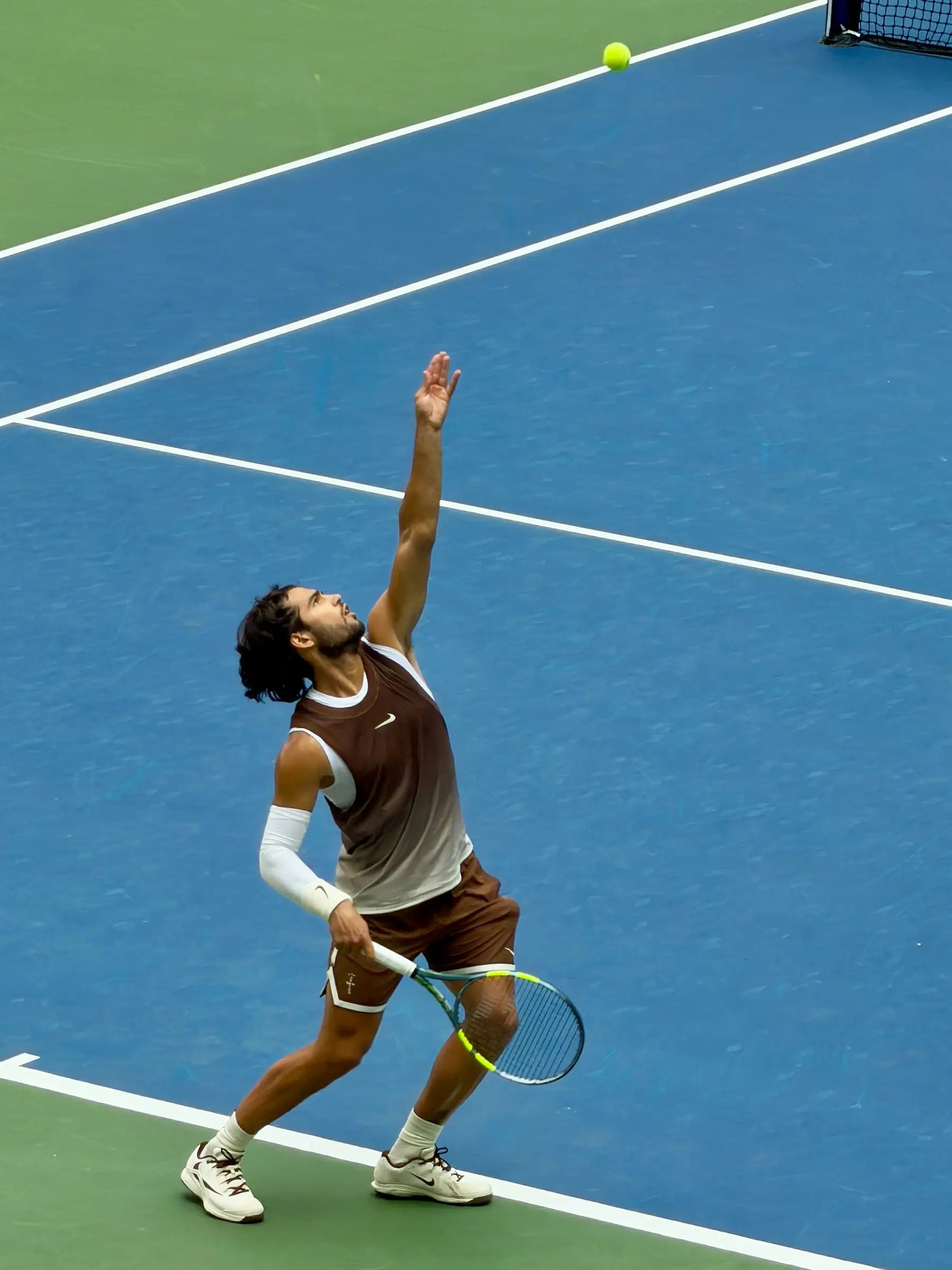 Carlos Alcaraz playing during the 2026 US Open
