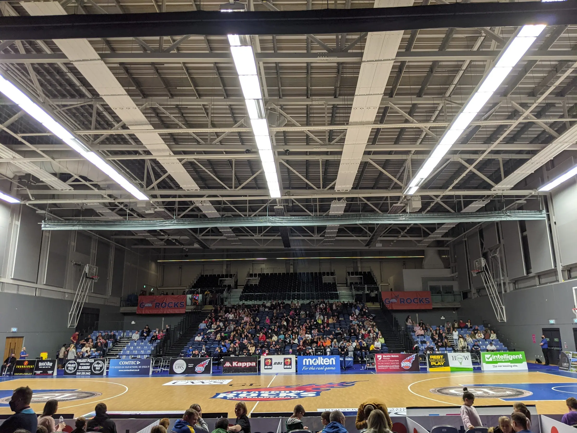Newcastle Eagles during a league game against the Glasgow franchise
