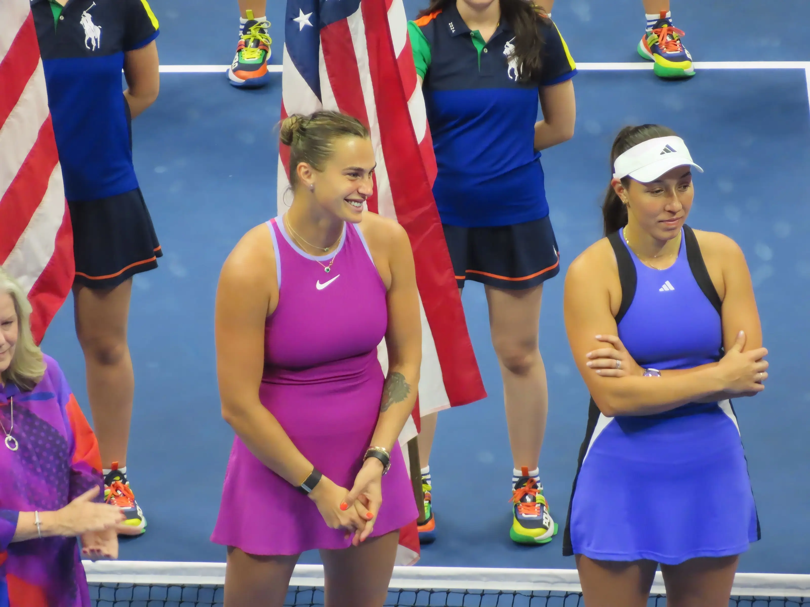 Aryna Sabalenka competing in the 2024 US Open final