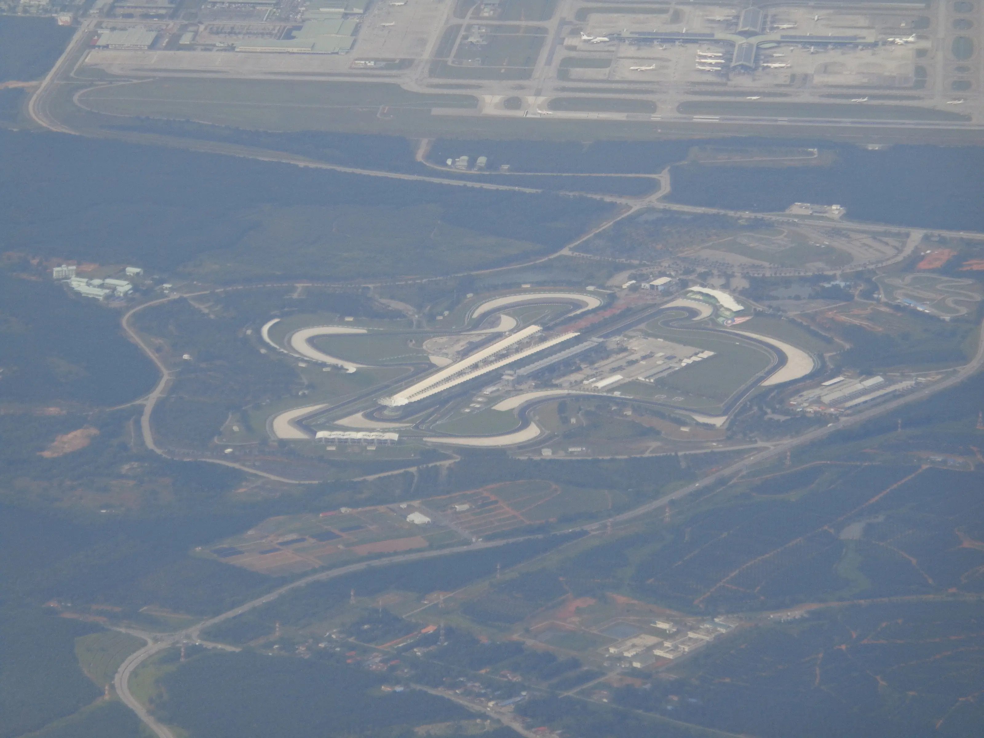 Aerial view of Sepang International Circuit in Malaysia