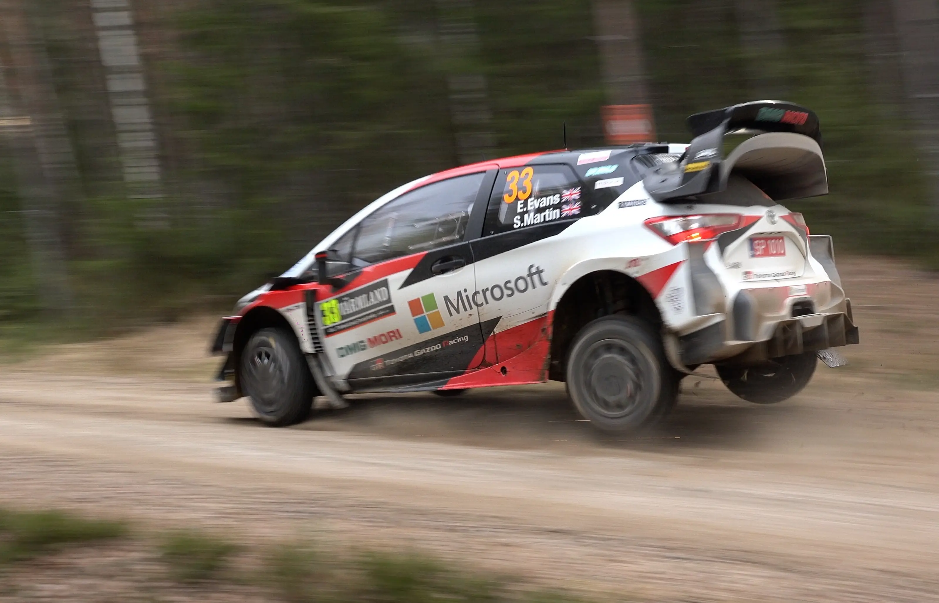 Elfyn Evans driving during Rally Sweden