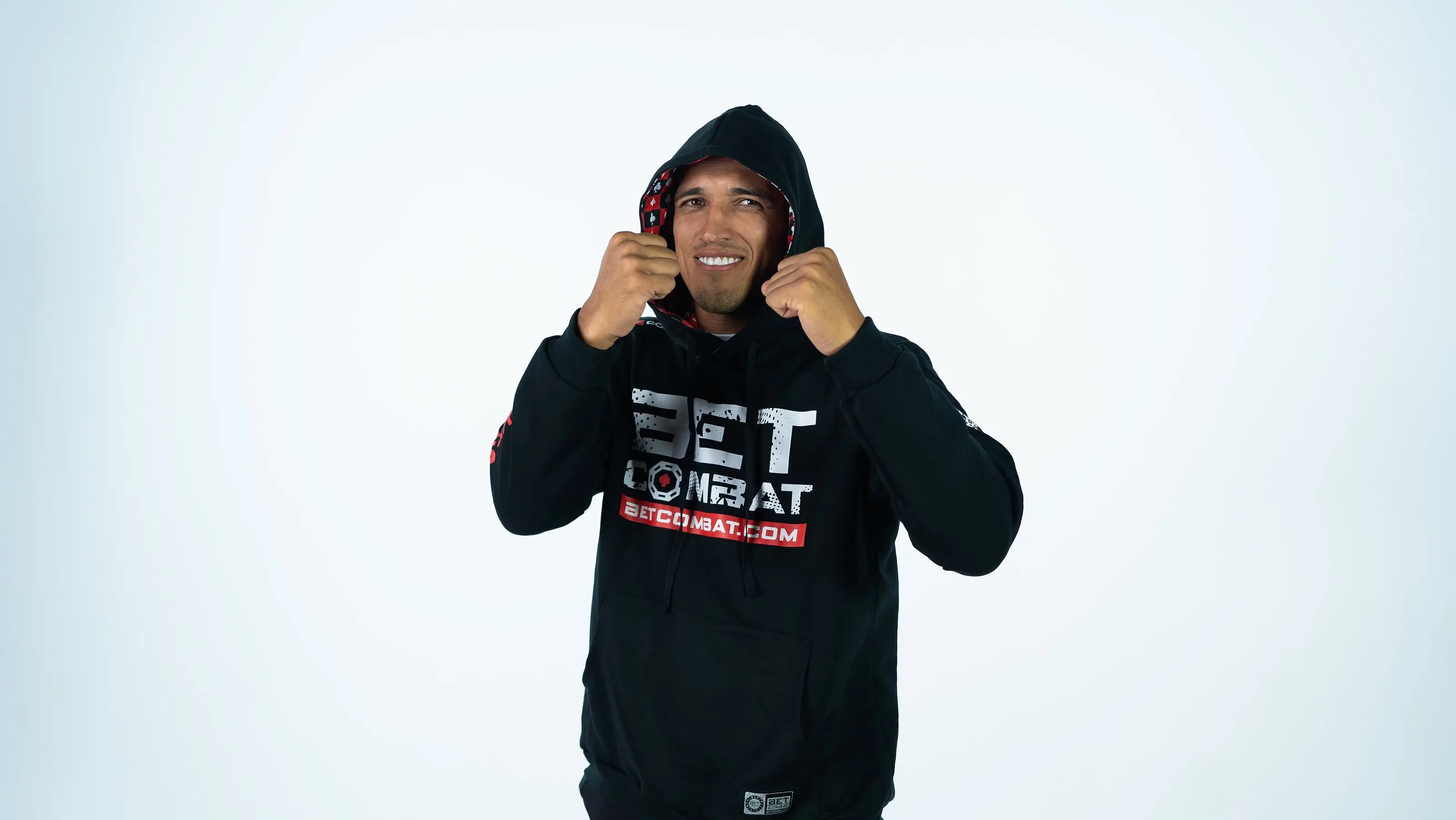 Charles Oliveira appearing at a UFC media event