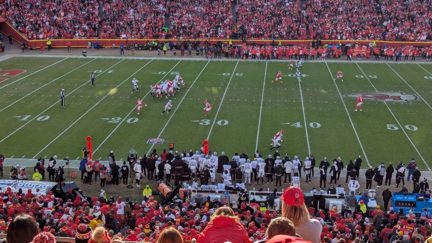Las Vegas Raiders playing the Kansas City Chiefs