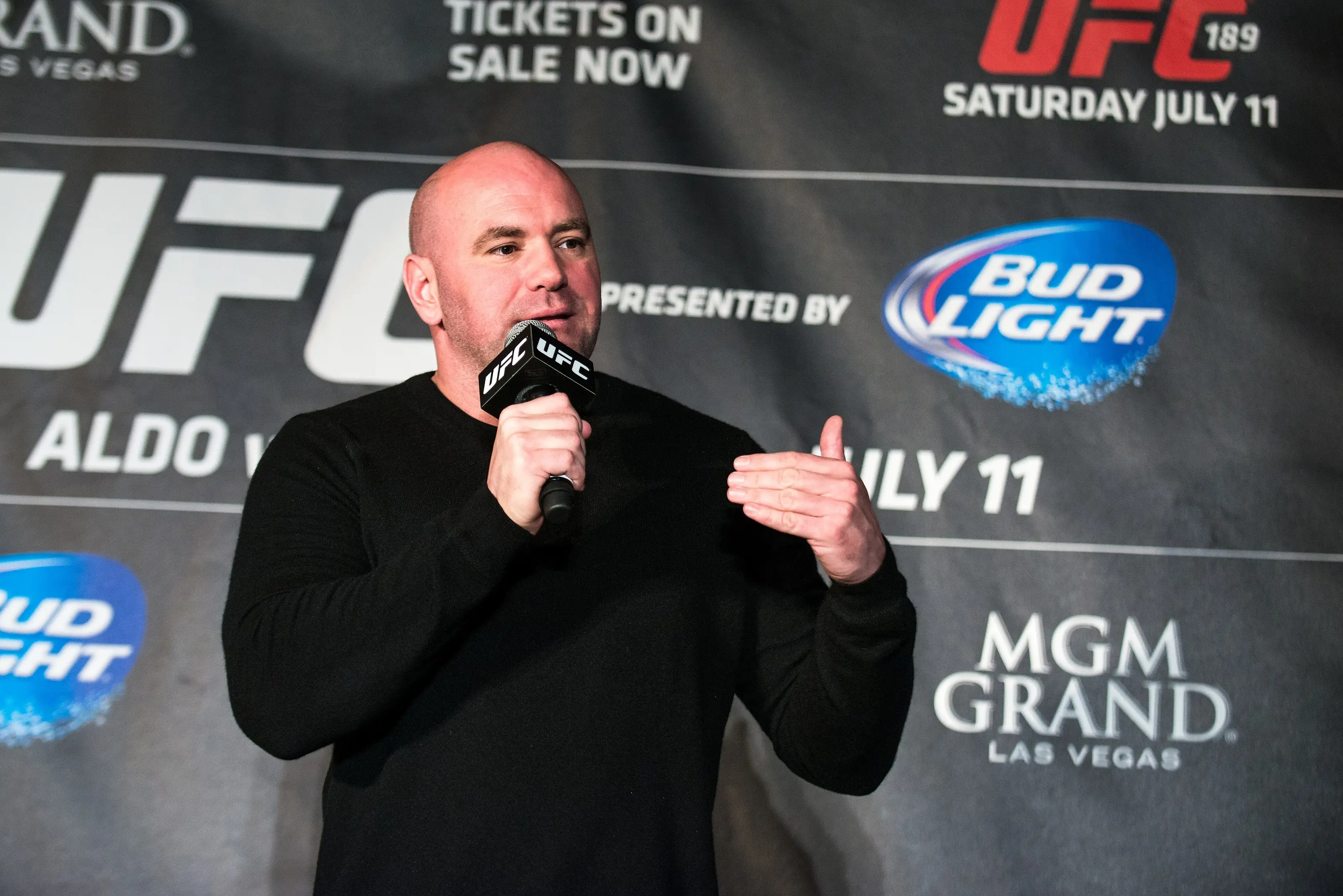 Dana White at a media event