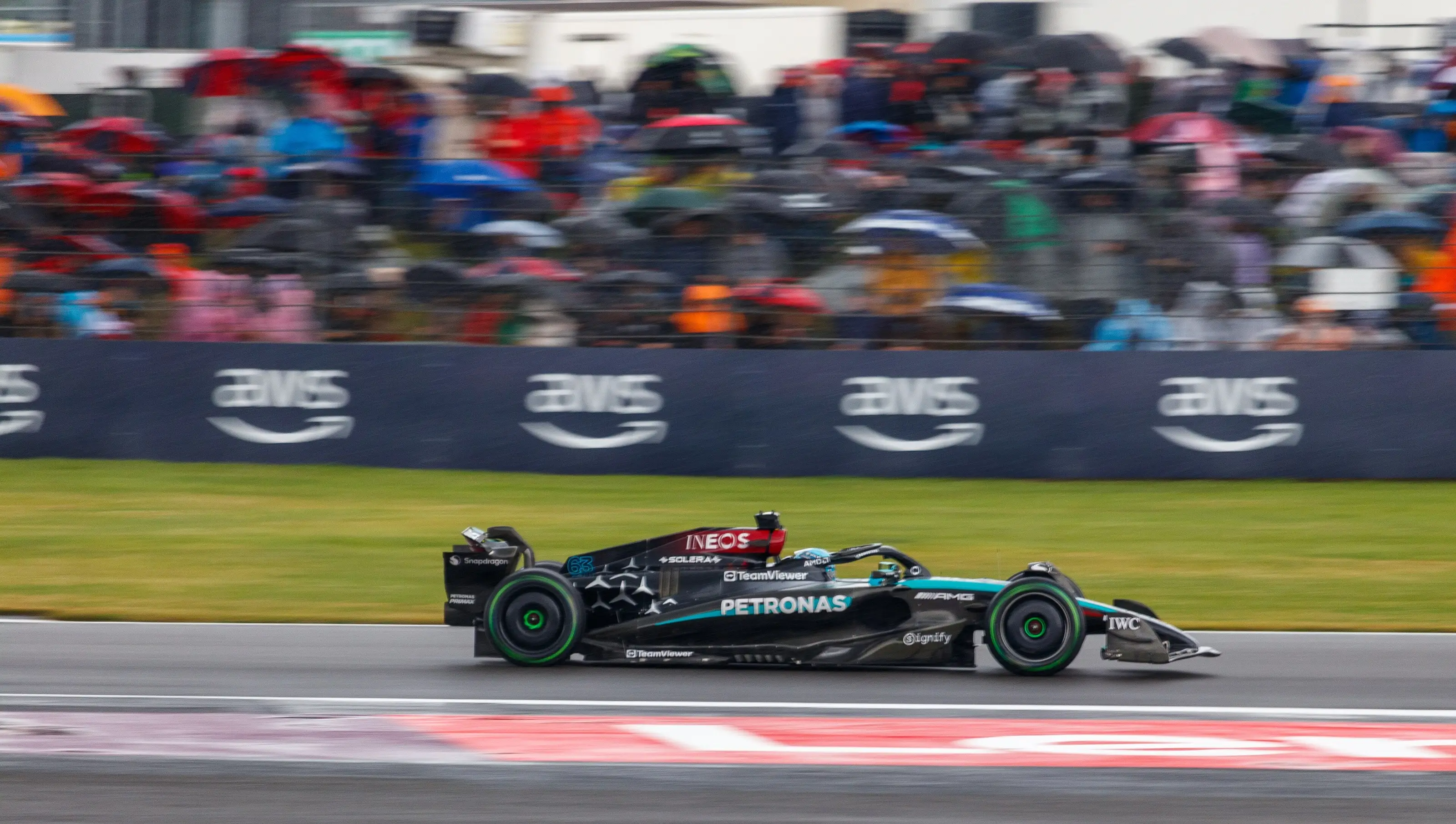 George Russell driving for Mercedes in Formula 1