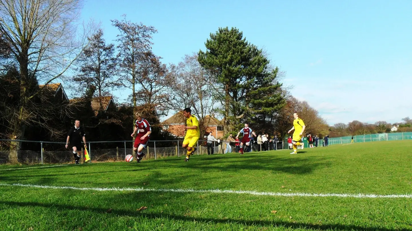 Dorking Wanderers playing in a competitive match
