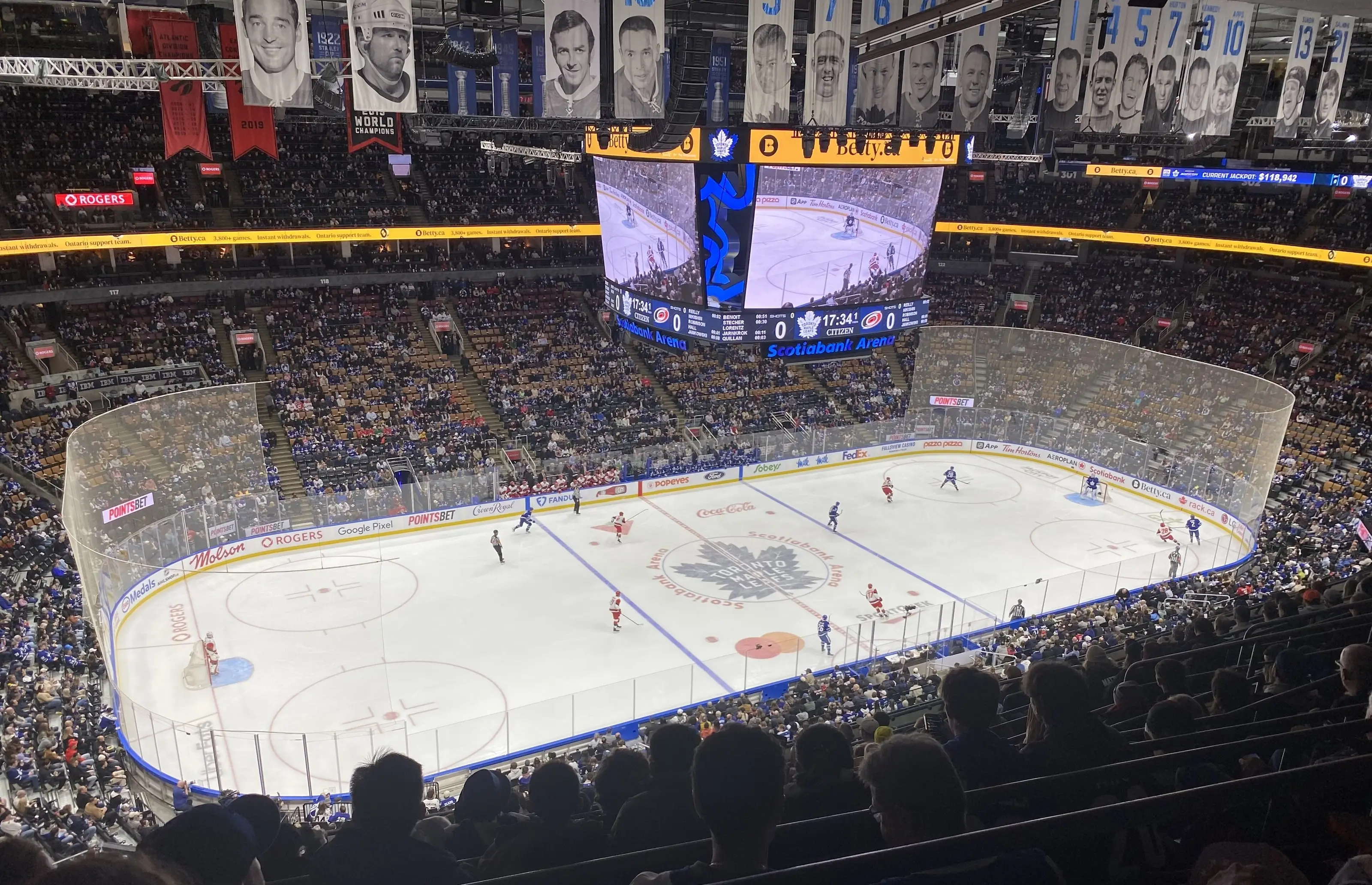 Scotiabank Arena during a Toronto Maple Leafs home game in March 2026