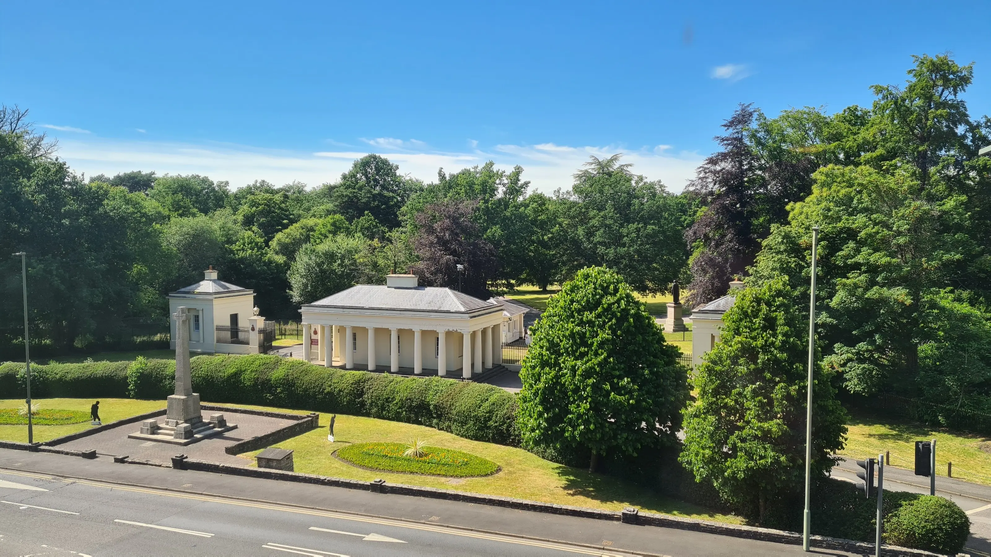 The main gate of Royal Military Academy Sandhurst, planned venue of the Army Sports Awards ceremony