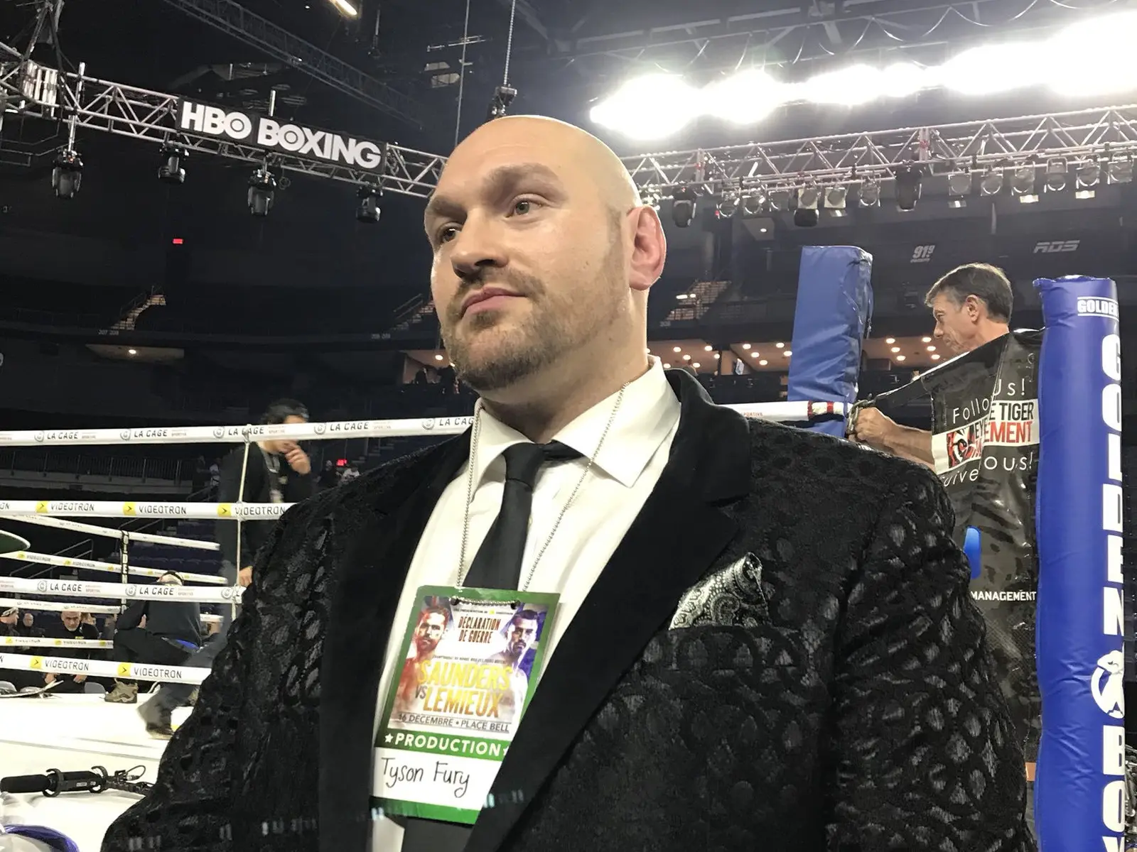 Tyson Fury at a 2017 boxing event in Canada, before the proposed Cardiff fight