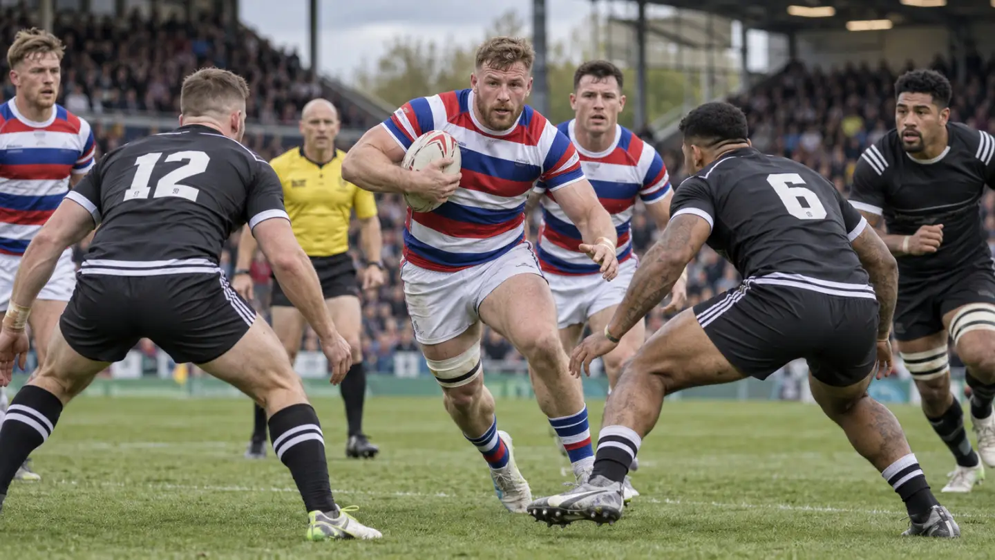 AI-generated editorial rugby league illustration; not a photograph of Wakefield Trinity or a particular match