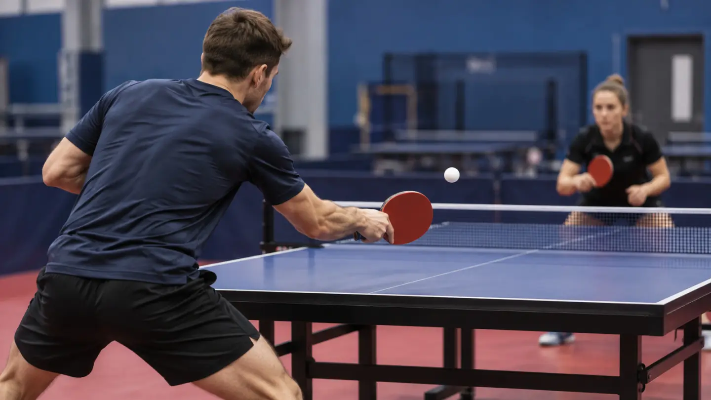Conceptual table tennis training session, not England squad