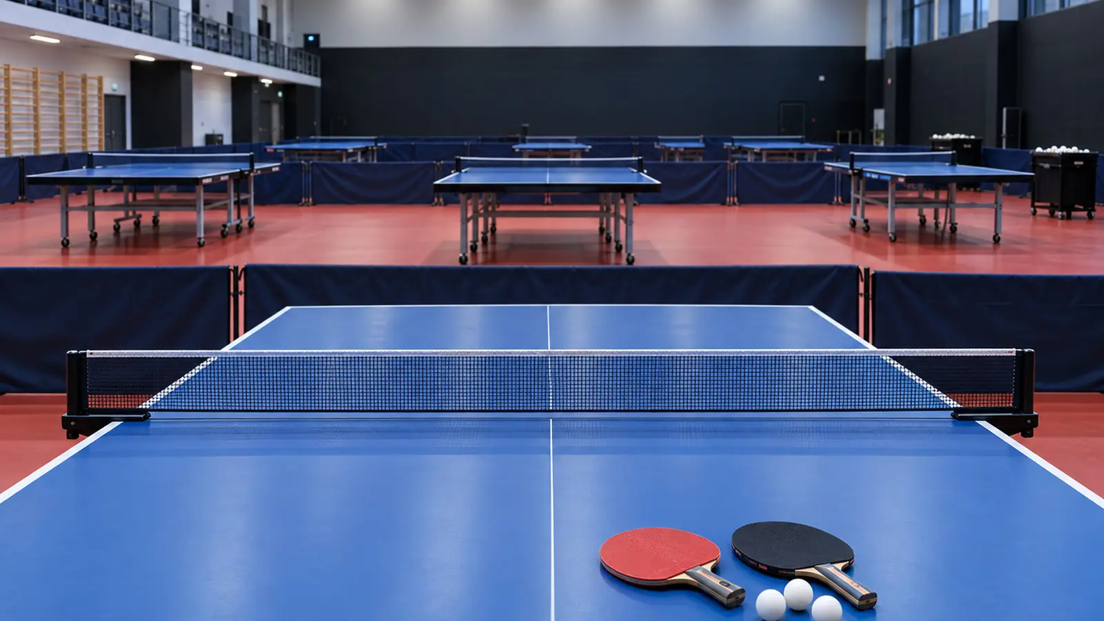 Conceptual elite table tennis training hall