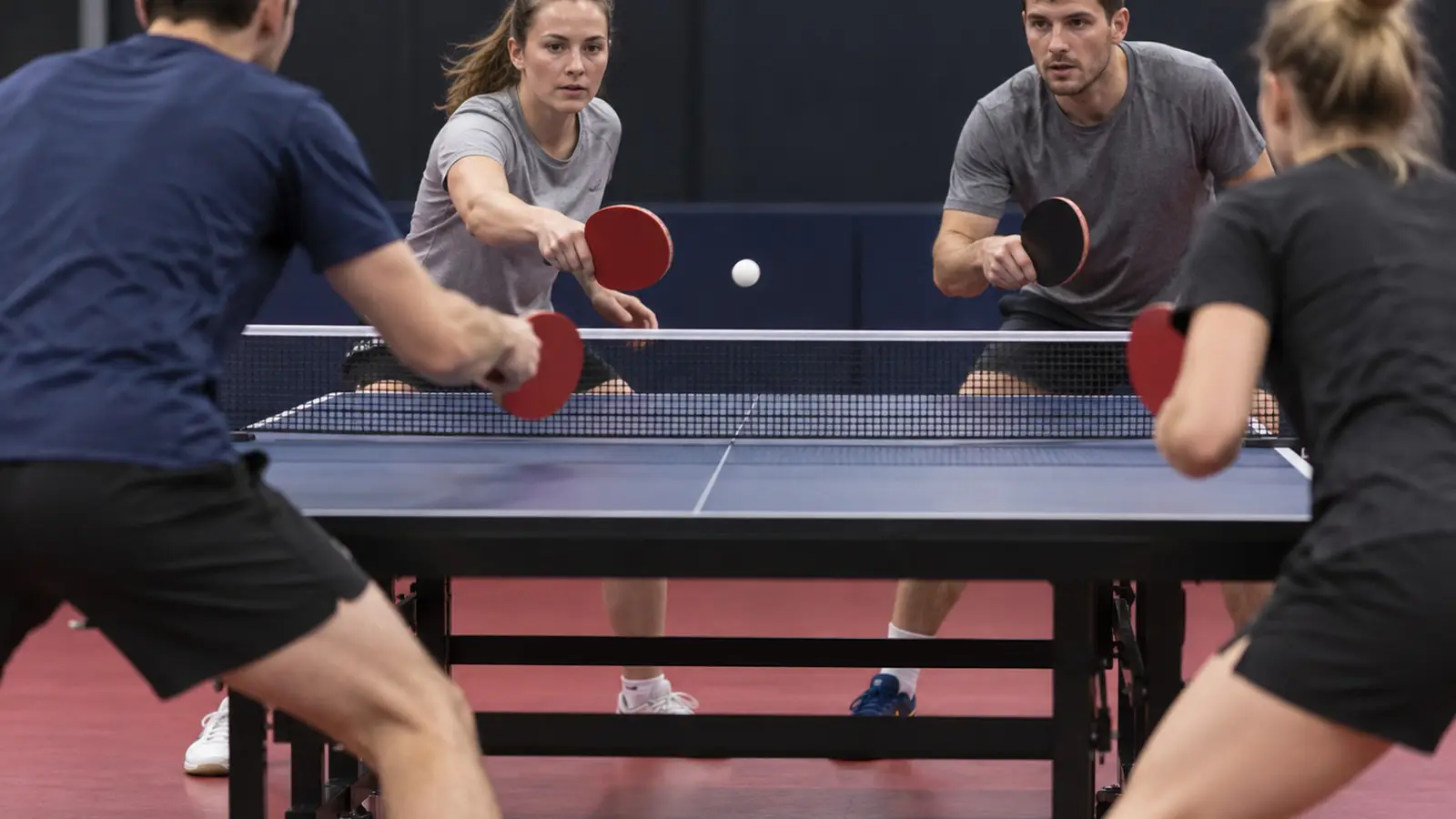 Conceptual table tennis doubles training