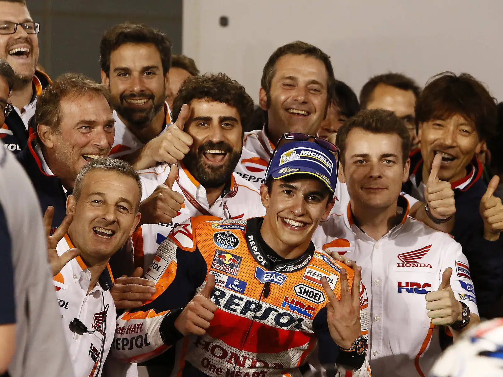 Marc Márquez at the 2016 Qatar Grand Prix, archive photograph