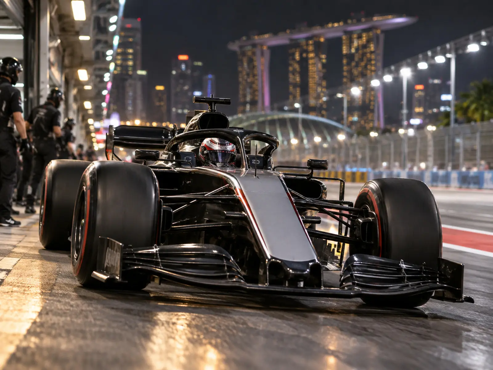 Conceptual image related to Singapore Formula 1 Sprint qualifying; AI-generated illustration, not the actual athlete or event