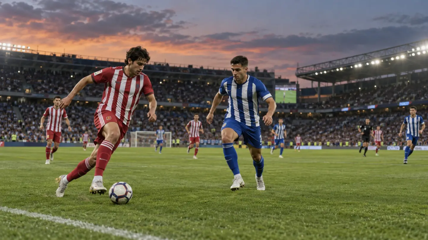 Conceptual illustration of Sunderland and Brighton football match; AI-generated, not a photograph of the actual participants or event