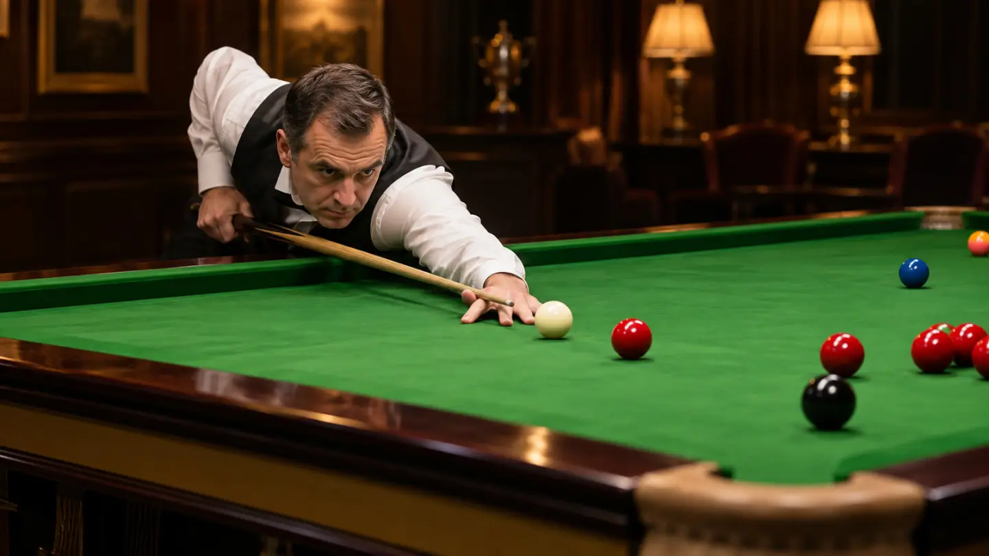 AI-generated illustration of an anonymous snooker player; not Craig Steadman or Jimmy Robertson